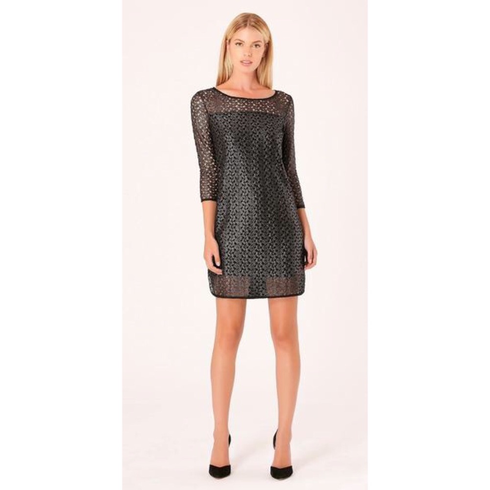 Hale Bob Black Silver Dominica Foiled Lace…